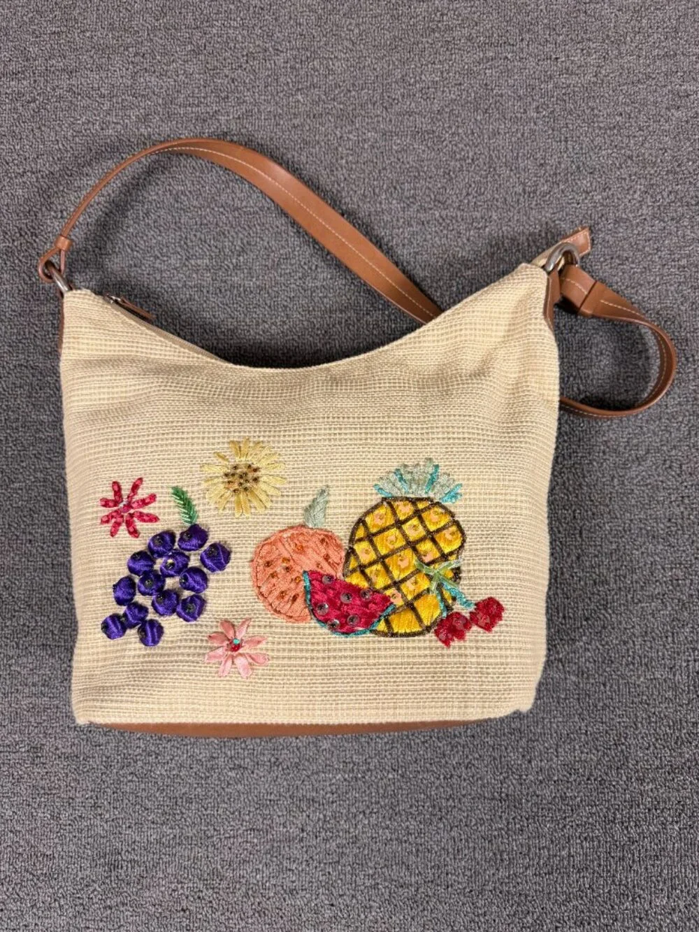 Viral Style Dimensional Fruit Shoulder Bag Colorful Embellished Statement Purse - Picture 6 of 7
